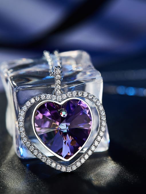 Maja Purple Heart-shaped Necklace