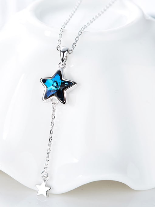 Maja Fashion Blue Star Swarovski Crystal Copper Pendant