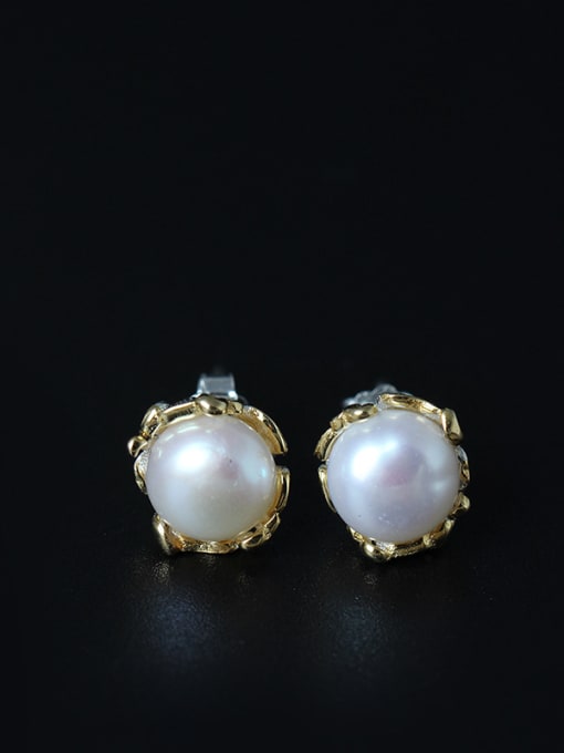 Christian Sweet Freshwater Pearl stud Earring