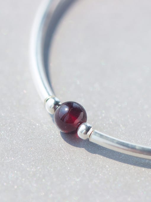 Tina S925 Silver Sweet Natural Garnet Bracelet