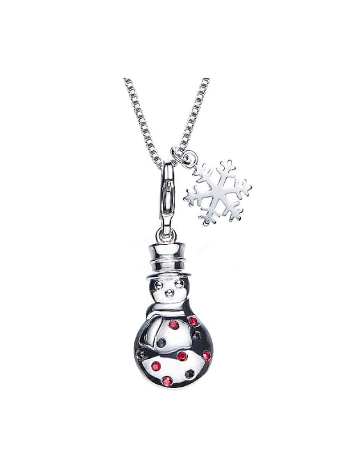 Maja Snowman Shaped Crystals Necklace