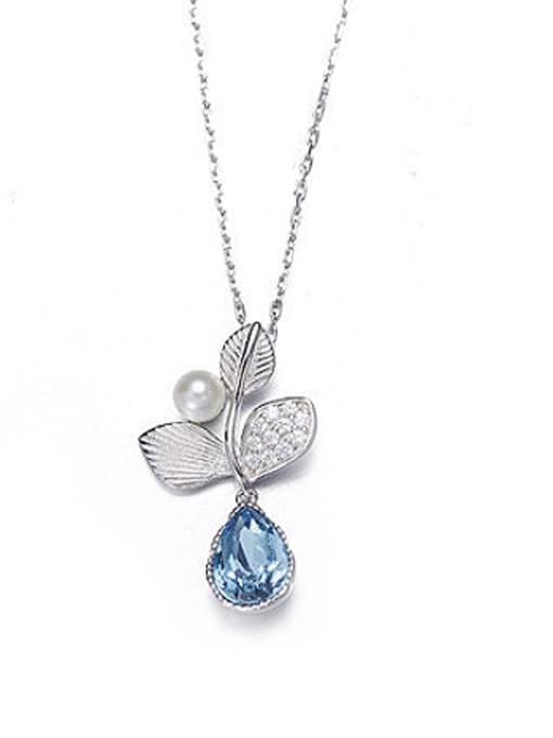 Maja Leaf-shaped Pearl Necklace