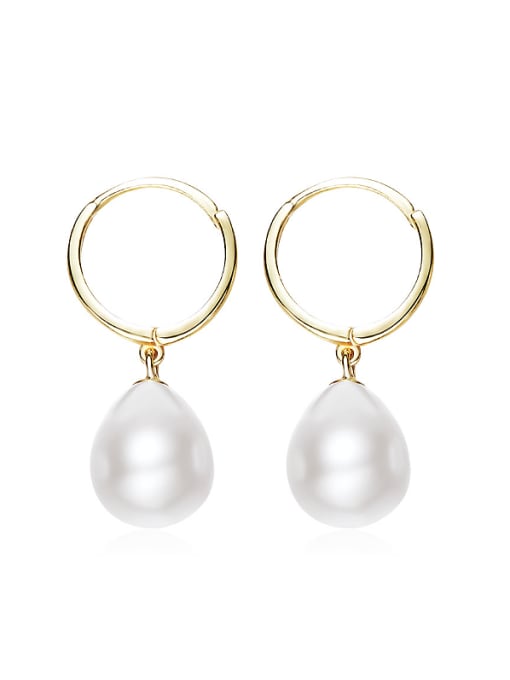 Maja Fashion Water Drop Freshwater Pearl 925 Silver Earrings