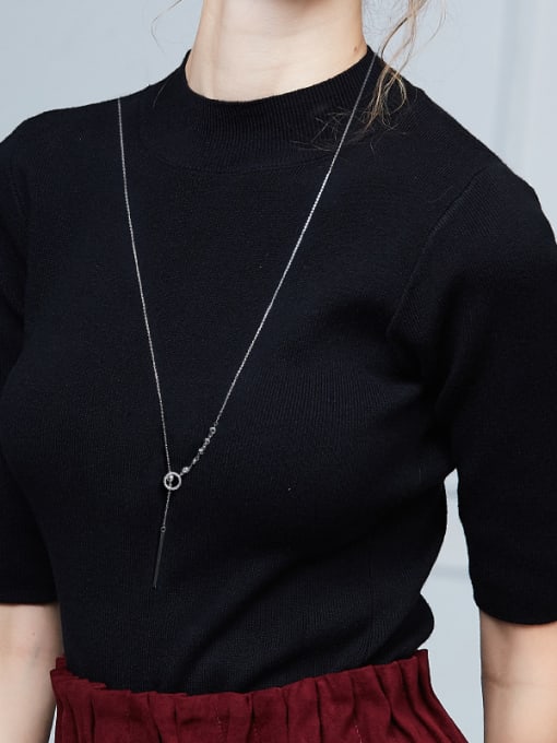 Maja Simple Cubic Zircon Sweater Chain