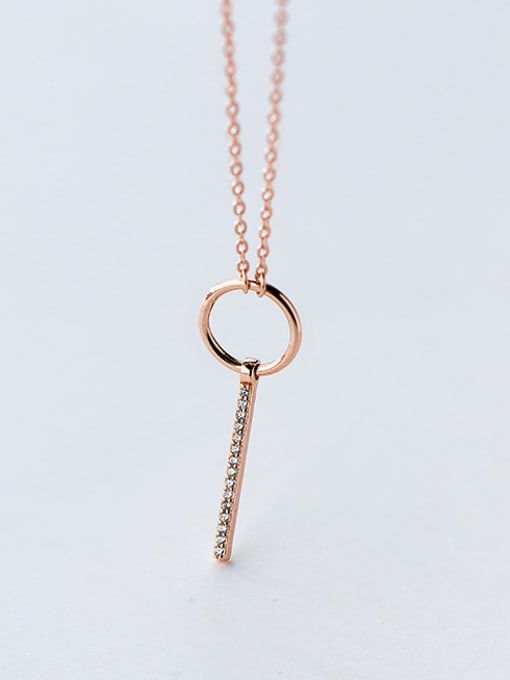 Tina Elegant Rose Gold Plated Round Shaped S925 Silver Necklace