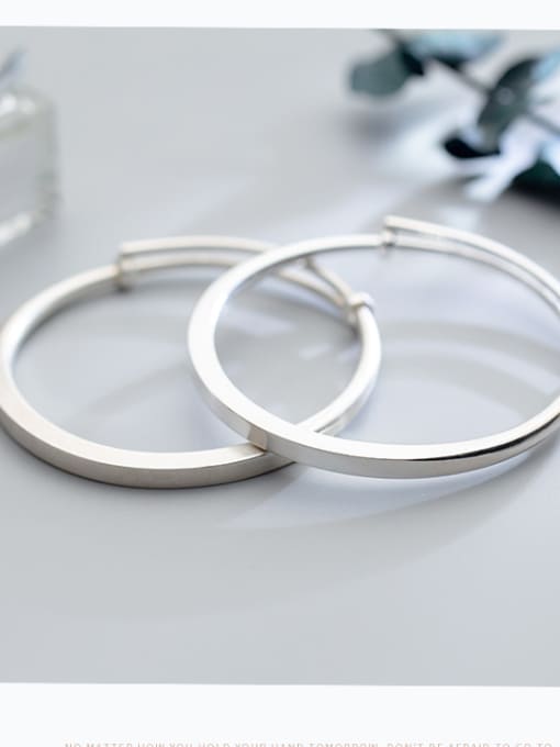 Tina S990 silver bracelet female wind simple circular opening adjustable hand ring tide hand S2420