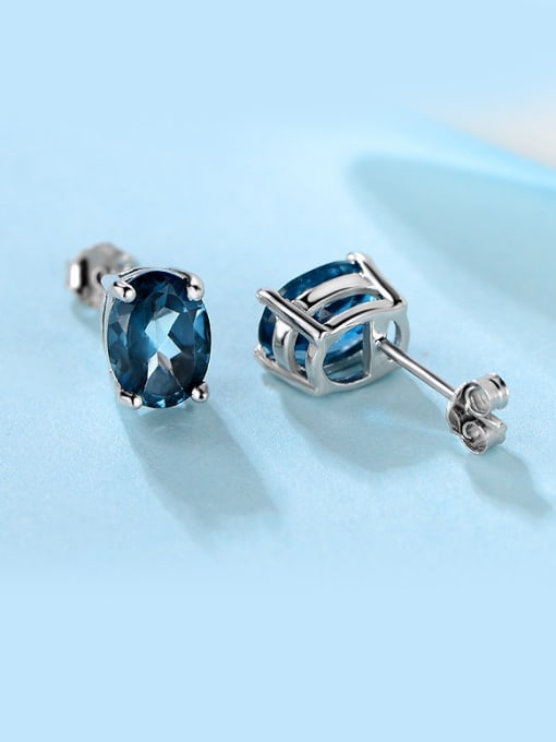 Armadani Blue Zircon stud Earring