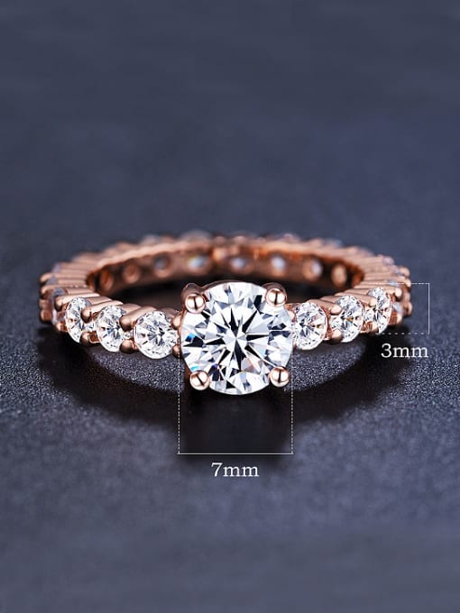 Chris Rose Gold Plated Cubic Zircon Ring