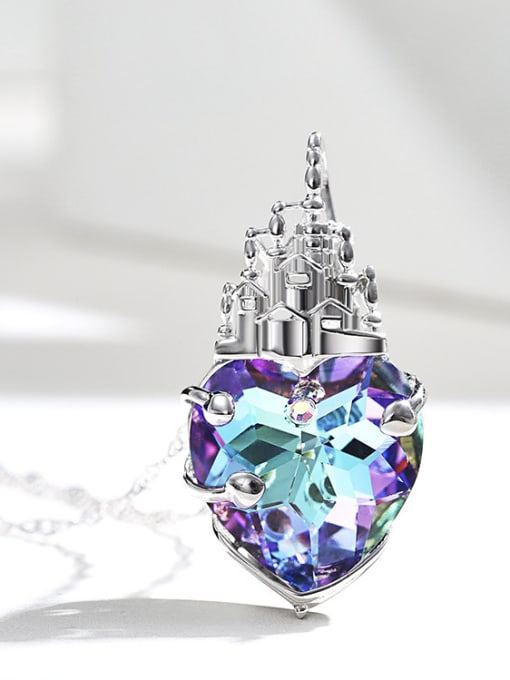 Maja S925 Silver Castle Shaped Necklace