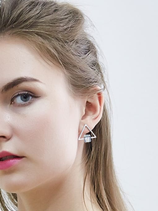 Maja S925 Silver Triangle Shaped stud Earring