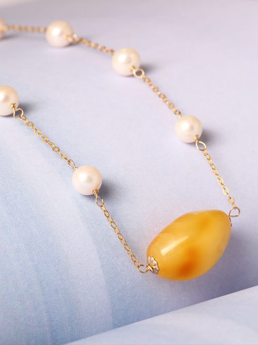 Christian Handmade Freshwater Pearls Clavicle Necklace