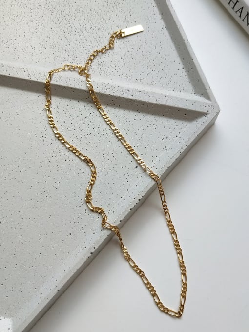 Jolie Silver Pure silver irregular gold necklace