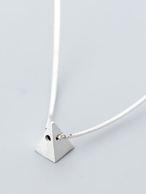 Tina S925 Silver Necklace Pendant female fashion simple geometric conical Necklace temperament personality clavicle chain D4291