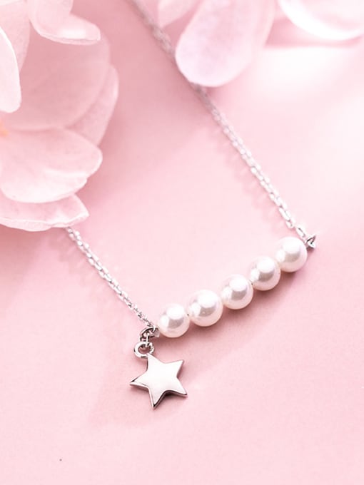 Tina 925 silver Pentagram Korean style necklace