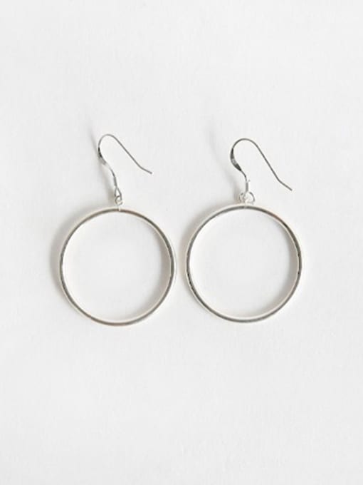 Arya Simple Hollow Round Silver Women Earrings