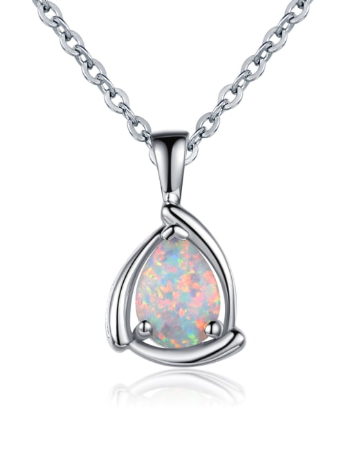 Chris Copper inlay Opal 6*8mm necklace