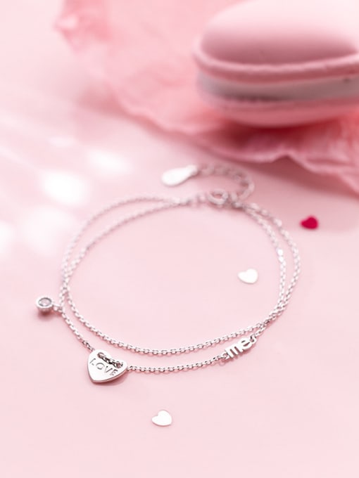 Tina Sterling Silver sweet heart LOVE ME Bracelet