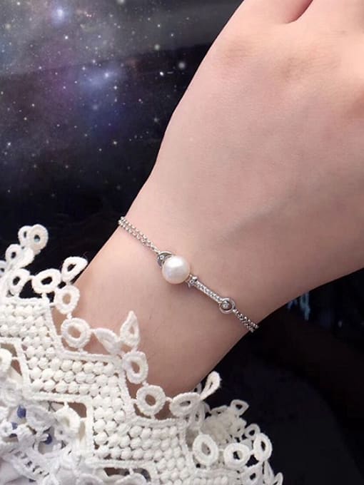 Evita Peroni Freshwater Pearl Moon Star Bracelet