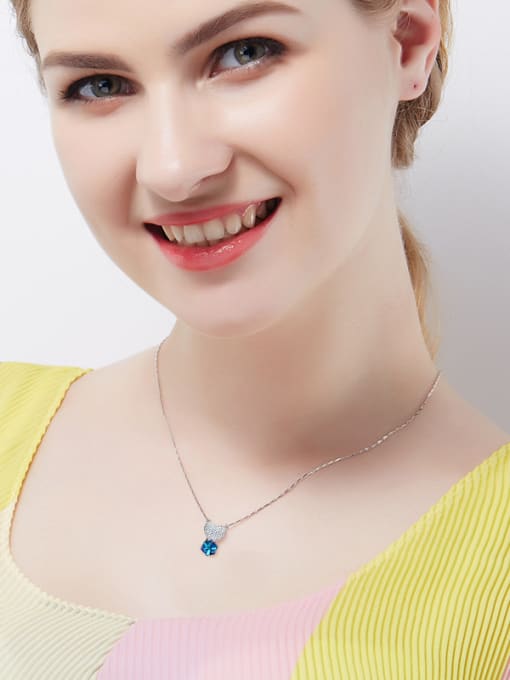 Maja Blue Crystal S925 Silver Necklace