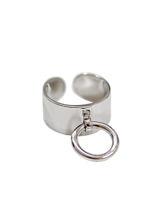 Arya Personalized Smooth Silver Opening Ring