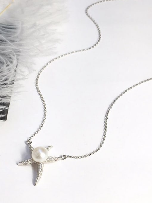 Evita Peroni Fashion Starfish Freshwater Pearl Necklace