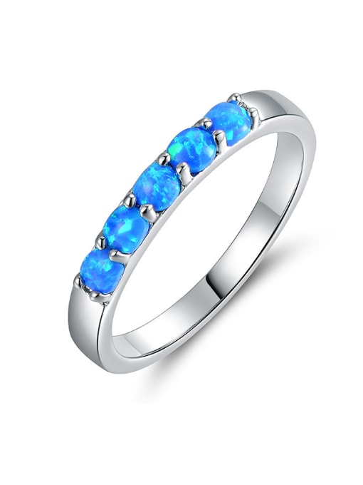 Chris Blue Opal Stone Ring