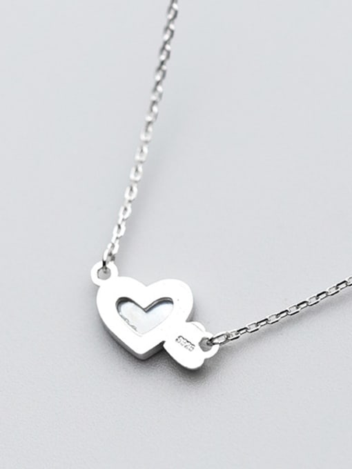 Tina S925 Silver Necklace Pendant, female fashion, sweet love necklace, temperament, heart and soul, clavicle chain D4294