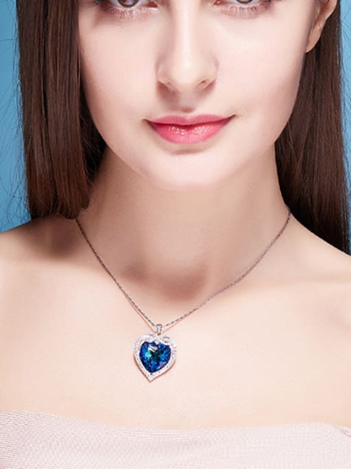 Maja Blue Heart-shaped Necklace