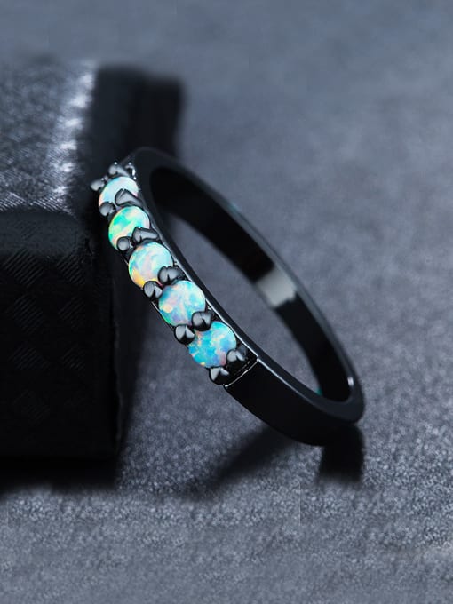 Chris Black Opal Stone Ring