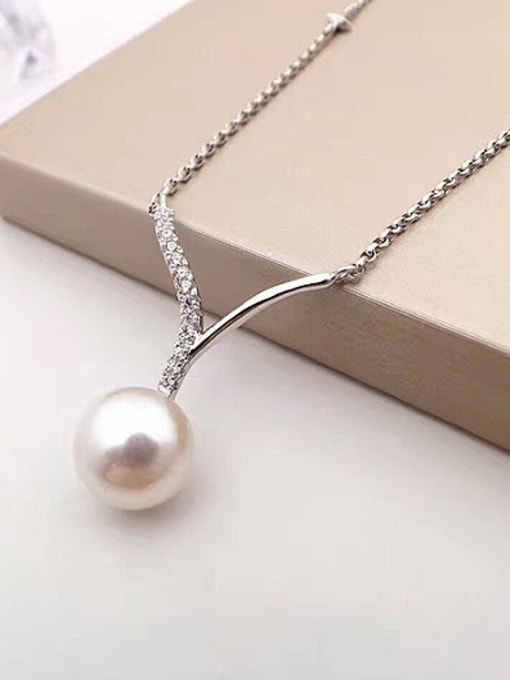 Evita Peroni Freshwater Pearl V shaped Necklace