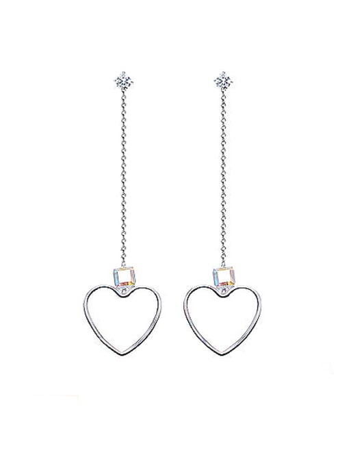 Maja S925 Silver Heart-shaped threader earring