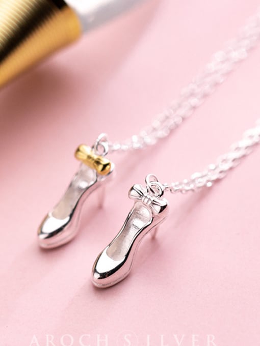 Tina S925 Silver Necklace Pendant female fashion fashion high heel shoes Necklace lovely personality clavicle chain female D4325