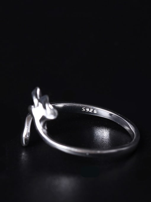 Christian Temperament Leaves-shape Opening Statement Ring