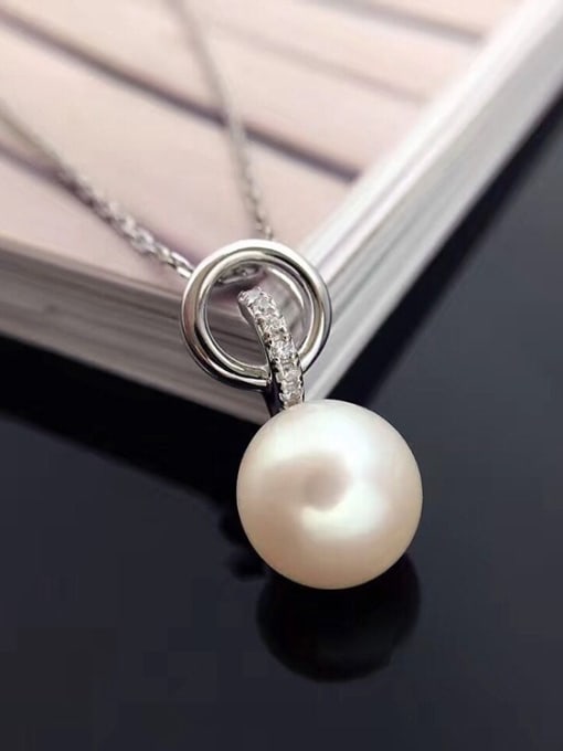 Evita Peroni 2018 Fashion Freshwater Pearl Zircon Necklace