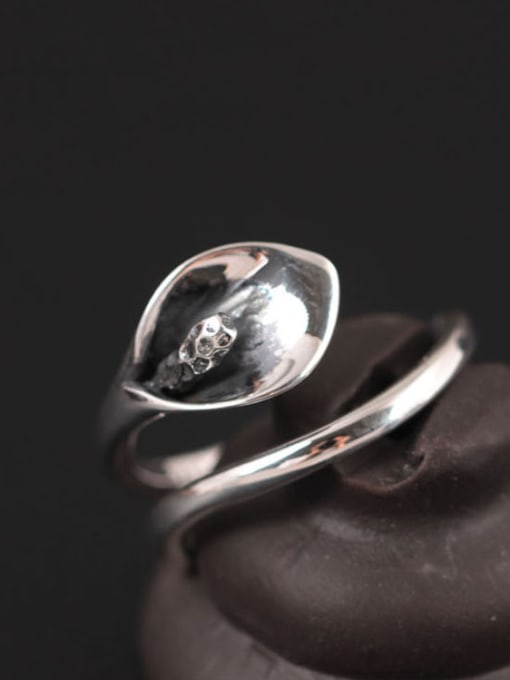 Christian S925 Silver Common Callalily Opening Ring