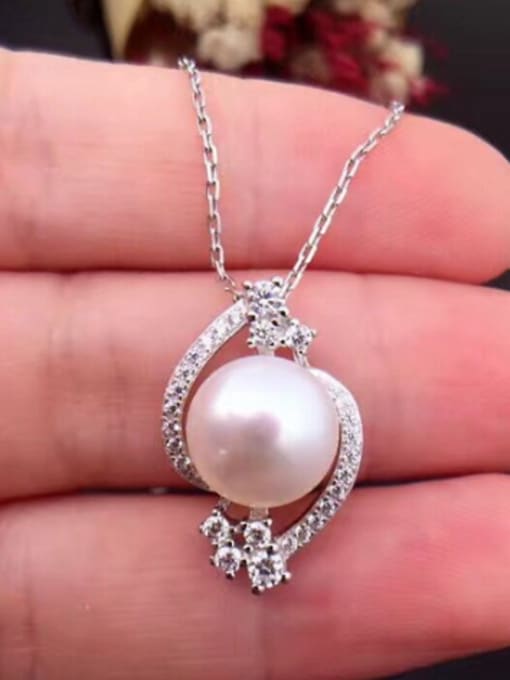 Evita Peroni Freshwater Pearl Zircon Necklace