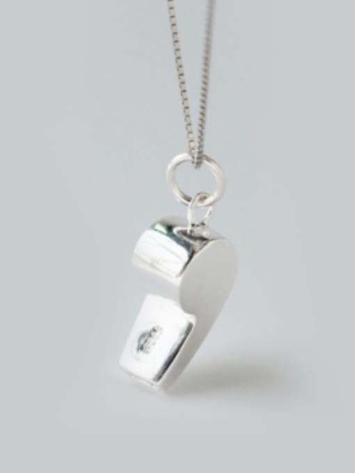 Tina S925 Silver Fshion Personality Whistle Shape Necklace