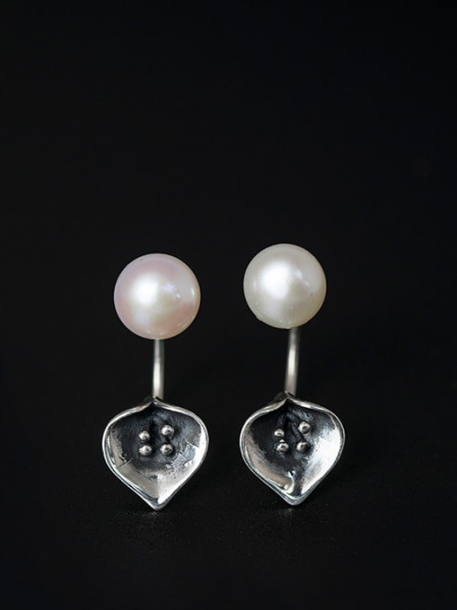 Christian Freshwater Pearls Calla Separated Stud drop earring