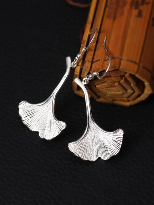 Christian National Style Ginkgo Leave Drop hook earring