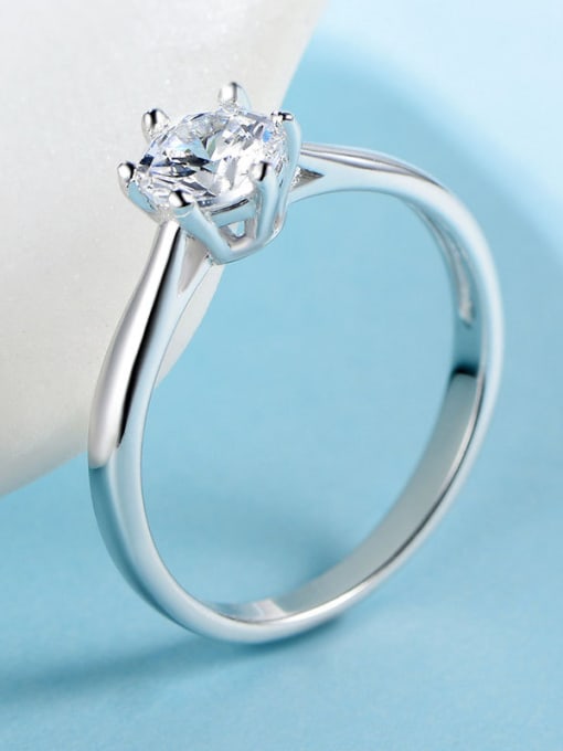 Chris Women S925 Silver Engagement Ring