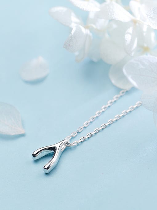 Tina Women Fresh Letter V Shaped S925 Silver Necklace