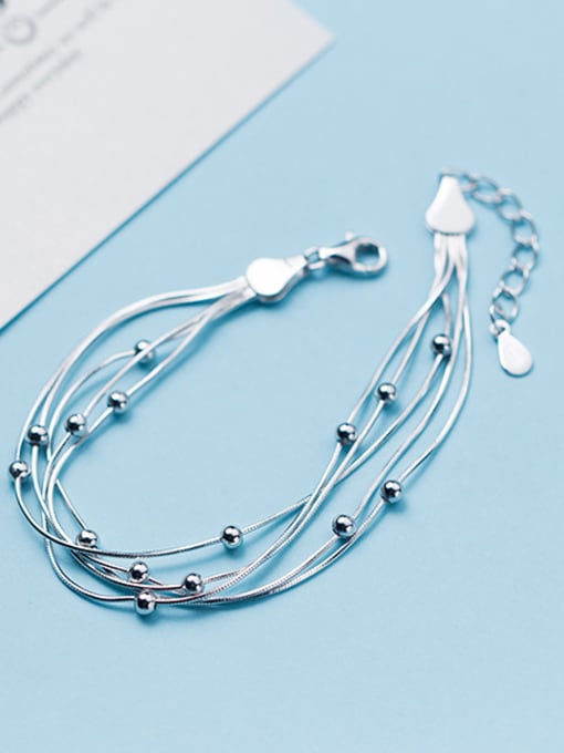 Tina All-match Multi-layer Design Tiny Beads S925 Silver Bracelet