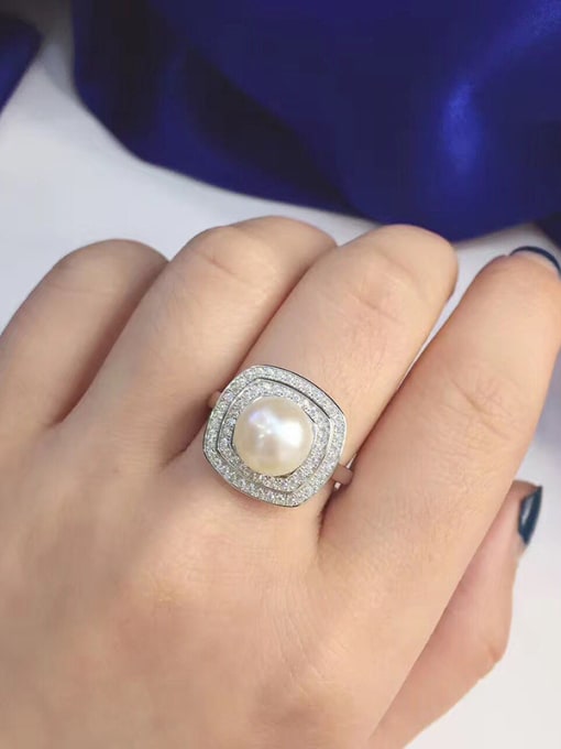 Evita Peroni 2018 2018 Fashion Freshwater Pearl Zircon Ring