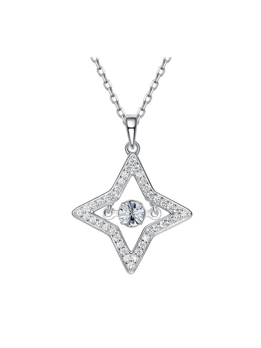 Maja Simple Four-pointed Star Cubic Zircon Necklace