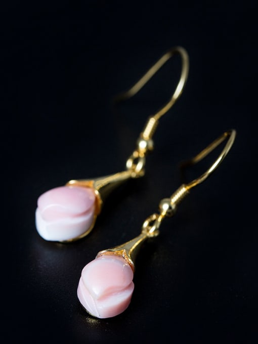 Christian Beautiful Magnolia Flowers Drop hook earring