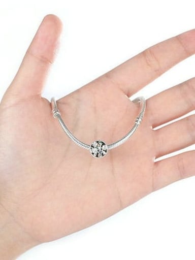 925 silver cute flower charm