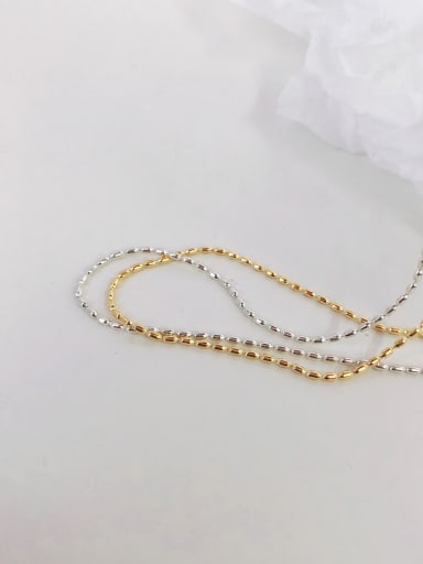 925 Sterling Silver With 18k Gold Plated Simplistic Chain Necklaces