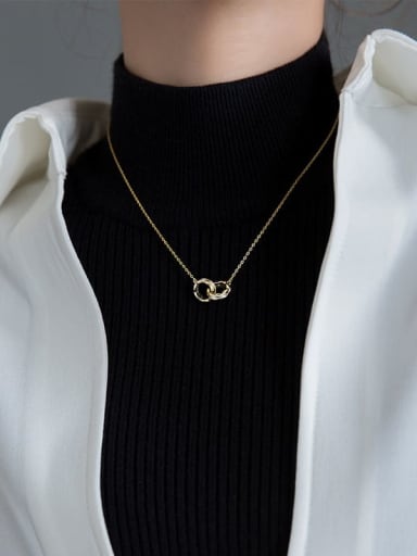 925 Sterling Silver With 18k Gold Plated Delicate Geometric Necklaces