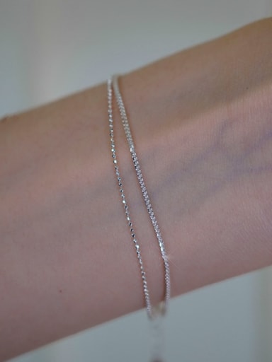 925 Sterling Silver With chain Bracelets