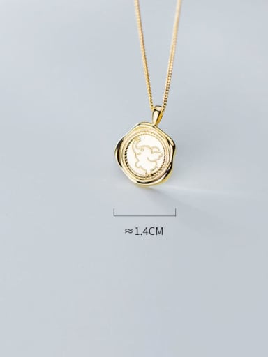 925 Sterling Silver With 18k Gold Plated Simplistic Geometric Necklaces